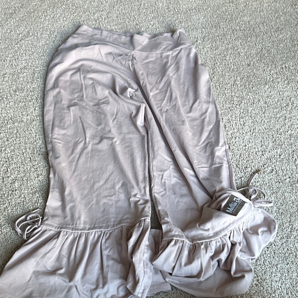 Matilda Jane purple/gray Ruffle Flare Pants - Picture 4 of 7